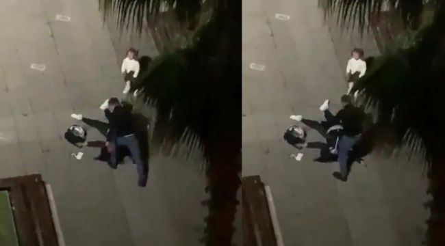 Çocuğunun gözü önünde eski eşini defalarca tekmeledi