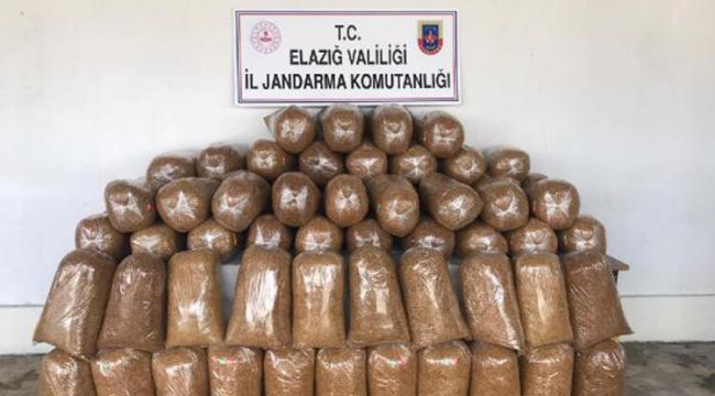 Elazığ'da 426 kilo kaçak tütün ele geçirildi
