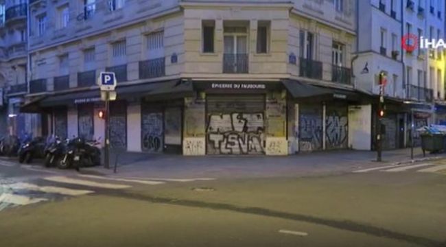 Fransa'da 4 haftalık sokağa çıkma yasağı başladı