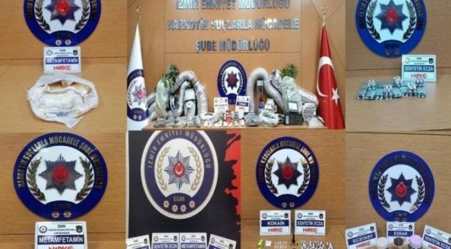 İZMİR'DE ARDI ARDINA UYUŞTURUCU BASKINLARI