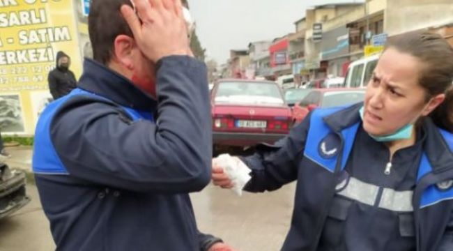 İZMİR'DE DENETİM YAPAN ZABITALARA SALDIRI
