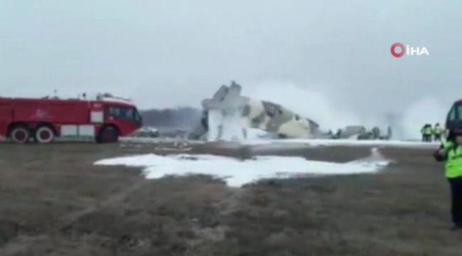 Kazakistan'da askeri uçak düştü
