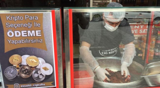 Kripto para ile çiğ köfte satışı