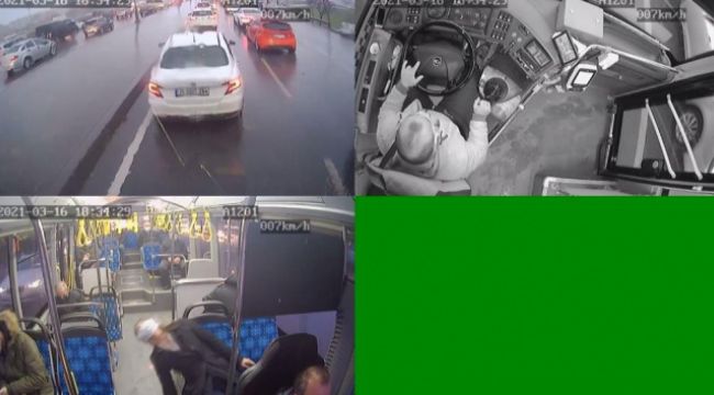 Otobüs şoförü bayılan yolcusunu hastaneye yetiştirdi