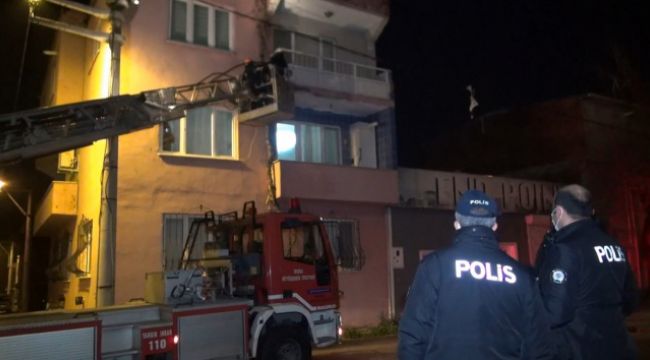 Unutkan vatandaş evine itfaiye merdiveni ile girdi