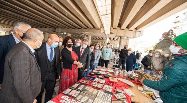 BAŞKAN SOYER'DEN İKİNCİ EL PAZARINA ZİYARET