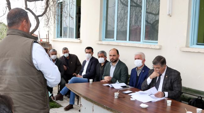 CHP'Lİ SINDIR MUHTARLARLA BİR ARAYA GELDİ