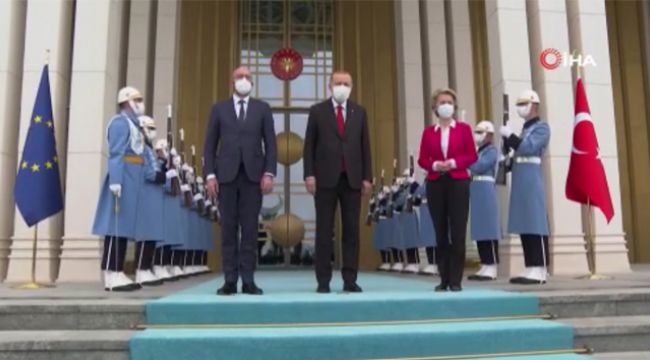 Cumhurbaşkanı Erdoğan AB heyetini kabul etti