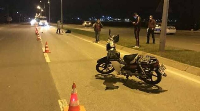 Devrilen motosikletin sürücüsü öldü