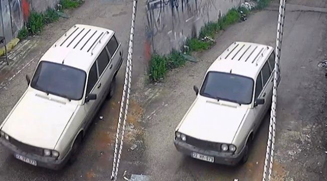 Güpegündüz otomobil hırsızlığı yapan şahıslar kamerada