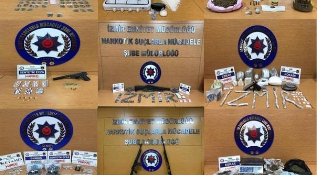 İZMİR'DE UYUŞTURUCU OPERASYONLARI