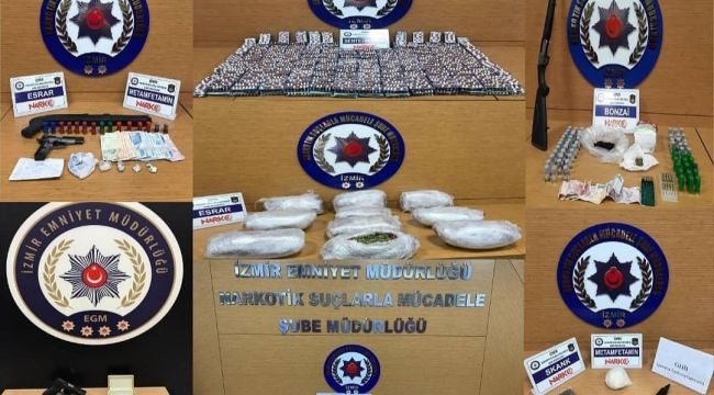 İZMİR'DE UYUŞTURUCU OPERASYONLARI