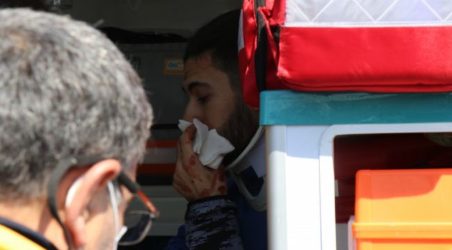 Kontrolden çıkan otomobil uçtuğu tarlada ağaca çarptı