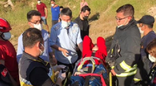 Marmaris'te doğa yürüyüşünde yaralanan kadın kurtarıldı