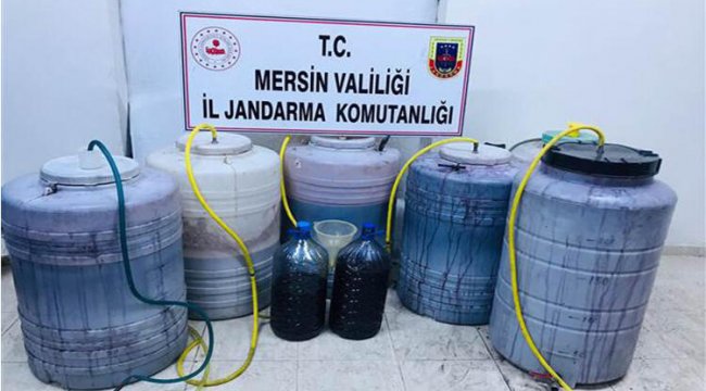 Mersin'de bin 184 litre sahte içki ele geçirildi