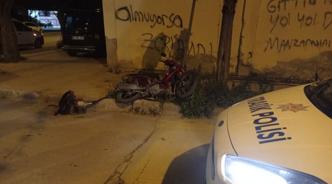 MOTOSİKLETLİ HIRSIZ POLİSTEN KAÇAMADI