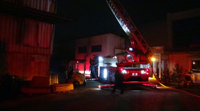 Palet fabrikasında korkutan yangın