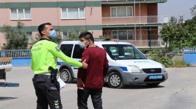 Polisin 'dur' ihtarına uymayan ehliyetsiz sürücüye 15 bin lira ceza