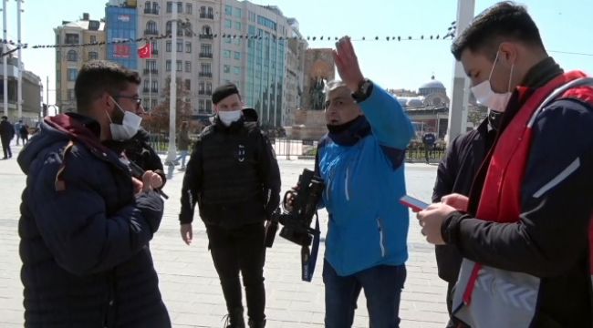 Taksim Meydan'da seyyar satıcılar gazeteciyi darp etti