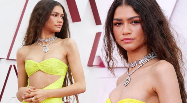 Zendaya 2021 Oscar ödül törenine 6 milyon dolarlık kolyeyle katıldı