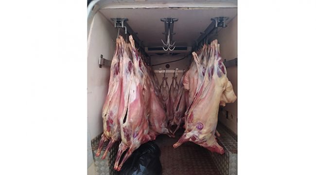 2 ton kaçak et ele geçirildi