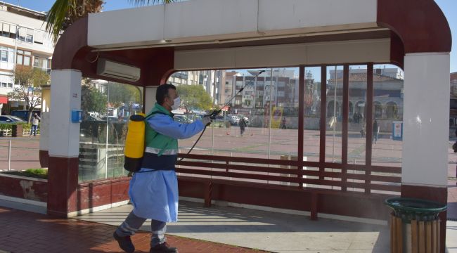 ALİAĞA BELEDİYESİ TAM KAPANMADA SAHADA