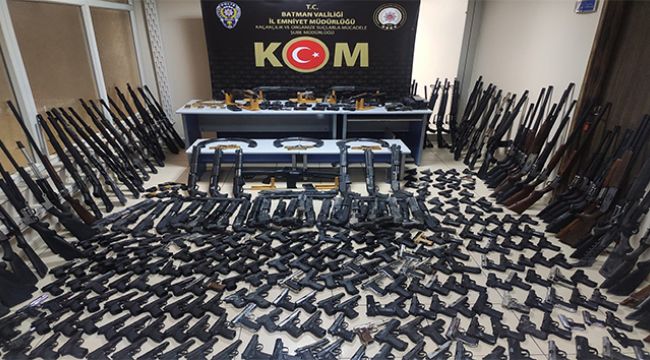 Batman&#039;da bir depoda cephanelik ele geçirildi