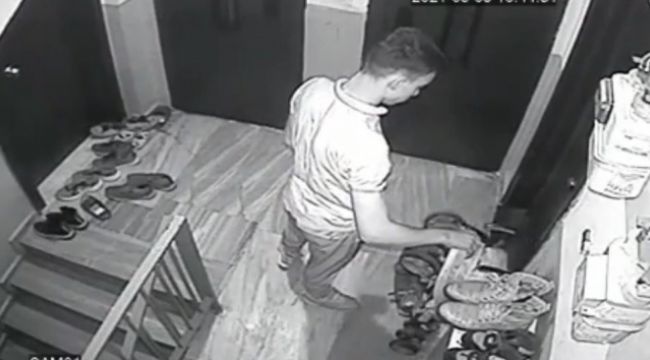 Bebek arabası hırsızlığı kamerada