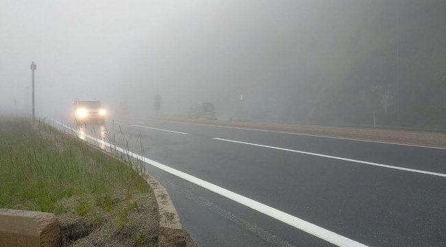 Bolu Dağı'nda sağanak ve sis