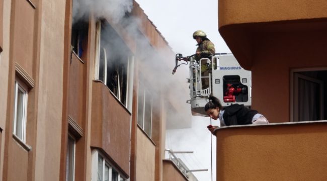 Çekmeköy'de sitede korkutan yangın