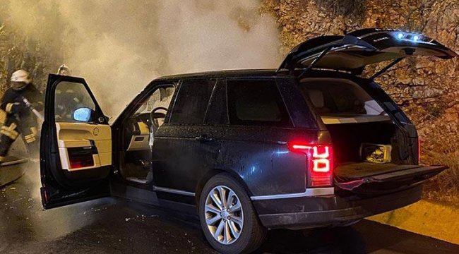 Eski milletvekili Süleyman Bölünmez'in aracı alev aldı
