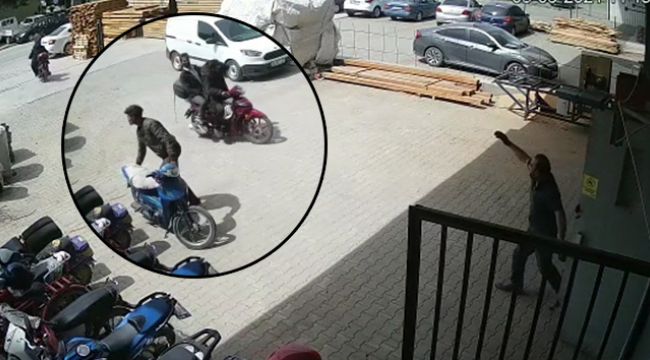 Hırsızları fabrika işçisi böyle kovaladı