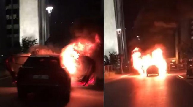 İsrail'i protesto için İstanbul'da araçlarını yaktılar