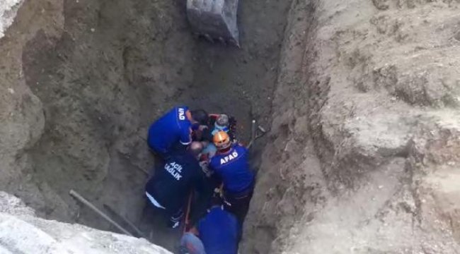 Kanalizasyon çalışmasında göçük