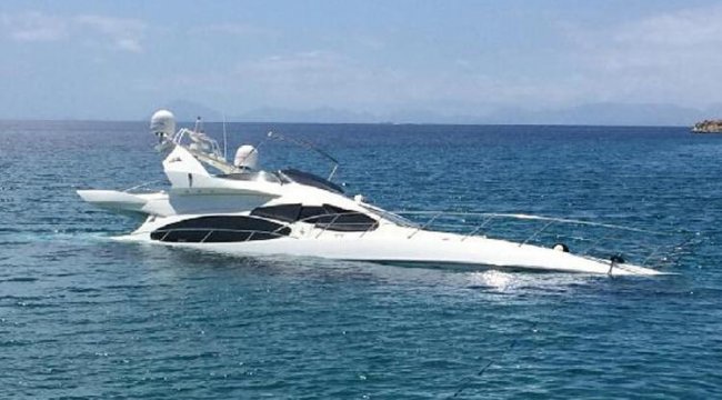 Muğla'da lüks yatta korku dolu anlar