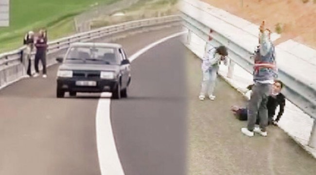 Otoyolda kadına şiddet