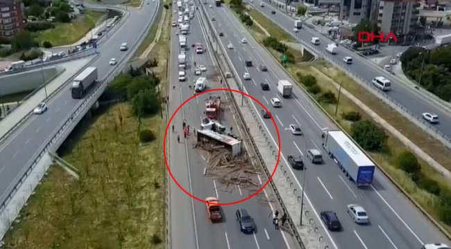 TEM Otoyolu'nda kaza! Trafik durma noktasına geldi