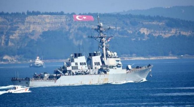 ABD savaş gemisi, Çanakkale Boğazı'ndan geçti