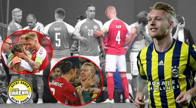 Christian Eriksen'in hayati mücadelesine Simon Kjaer damgası!