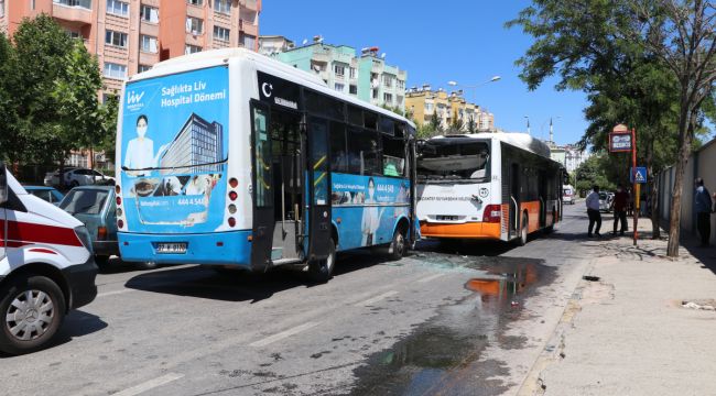 Gaziantep'te iki halk otobüsü çarpıştı