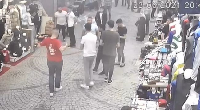 İstanbul'un göbeğindeki silahlı kavga kamerada
