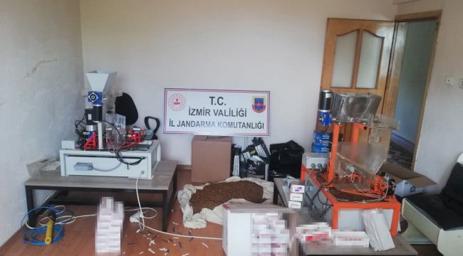 KAÇAK SİGARA İMALATHANESİNE OPERASYON