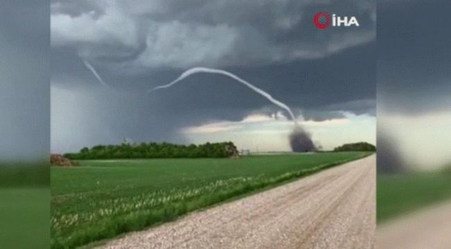 Kanada'da dev hortum kamerada
