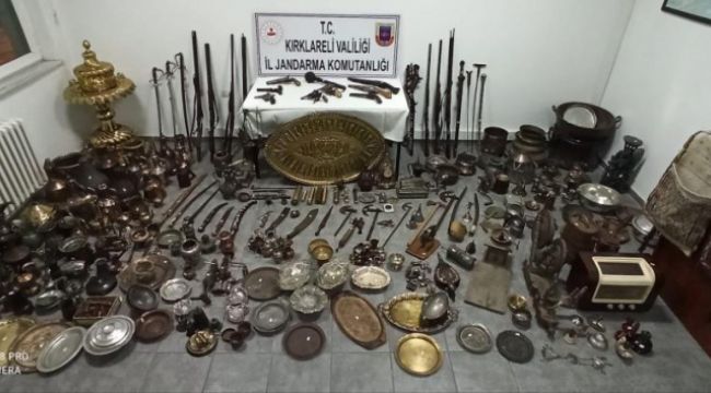 Kırklareli'nde 241 parça tarihi eser ele geçirildi