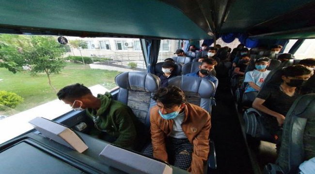 Otobüste 45 kaçak göçmen yakalandı