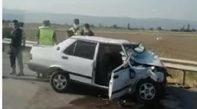 PATLAYAN LASTİK KAZAYA SEBEP OLDU