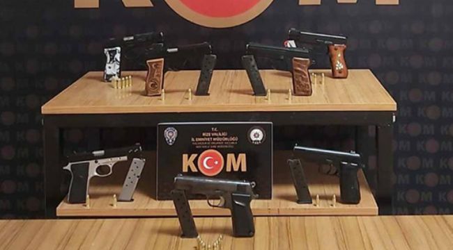 Rize'de silah kaçakçılığı operasyonu