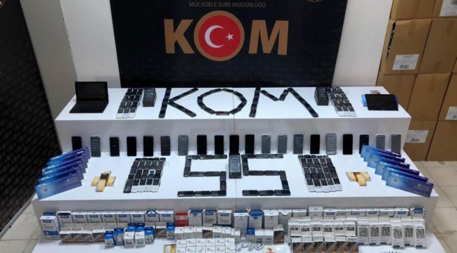Samsun merkezli 6 ilde cep telefonu kaçakçılığı operasyonu