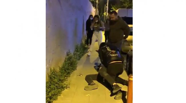 Şişli'de darp edilen kadını motosikletli grup kurtardı