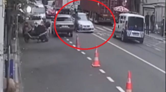 Yolun karşısına geçmek isterken dehşeti böyle yaşadı